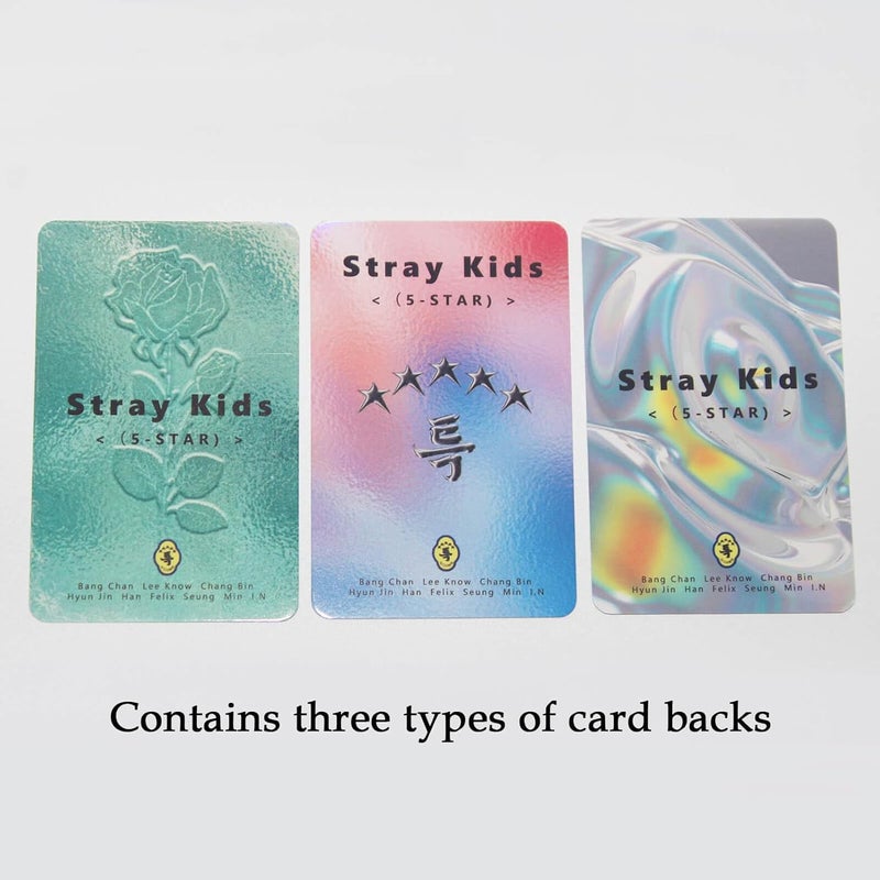 PYAJUU Stray Kids Laser Photocard 50pcs Stray Kids Laser Card Kpop Stray Kids LOMO Cards Kpop Straykids 5-Strar Album Card Stray Kids Photo Cards 5-Star Postcard Gift for Fans Daugher - Image 5